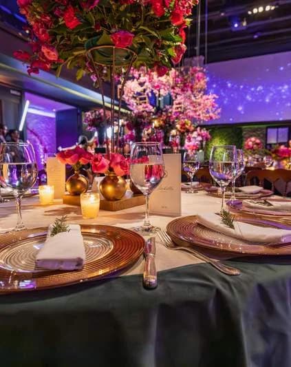 A dinner table styled by The Umrao’s banqueting team